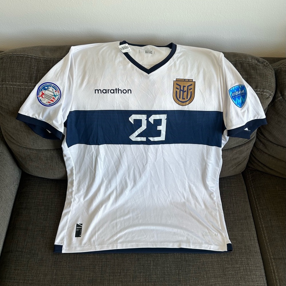 Marathon Authentic Ecuador Copa America 2024 Moises Caicedo Jersey Men’s Sz XXL